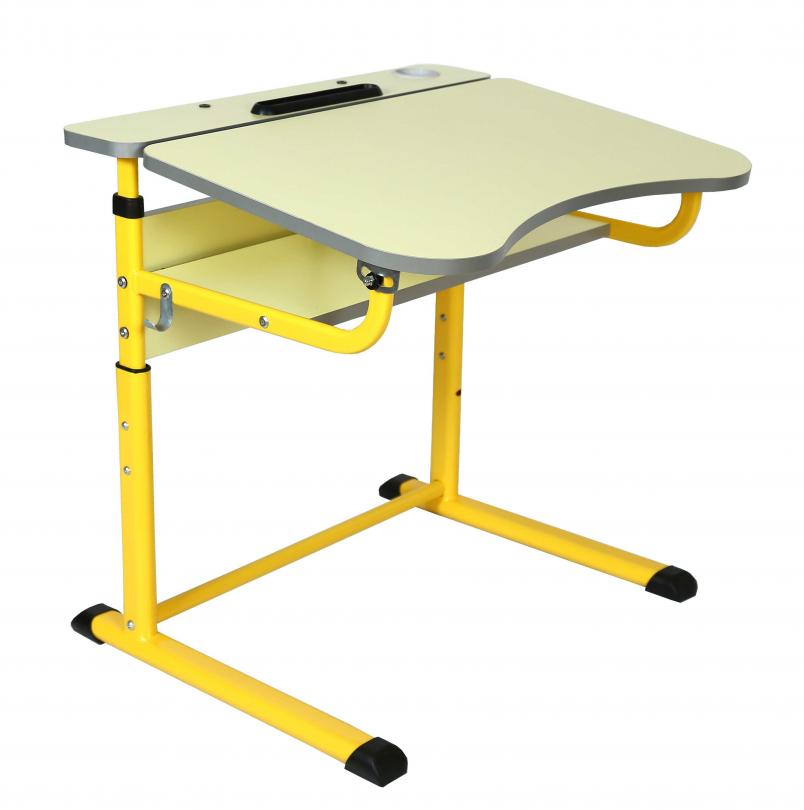 Стіл учнів. 1-місн. з регул. кута нахилу стільниці за допомогою ростомата, АНШАР ГРУП (31938), 700х590х640-820 мм, ростова 4-7, каркас - плоскоовальна труба